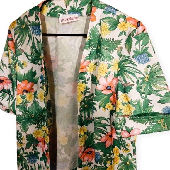 Checkaberry Vintage 1970s Floral Blazer - Picture 2 of 4